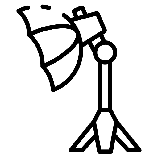Tripod studio light art and design icon