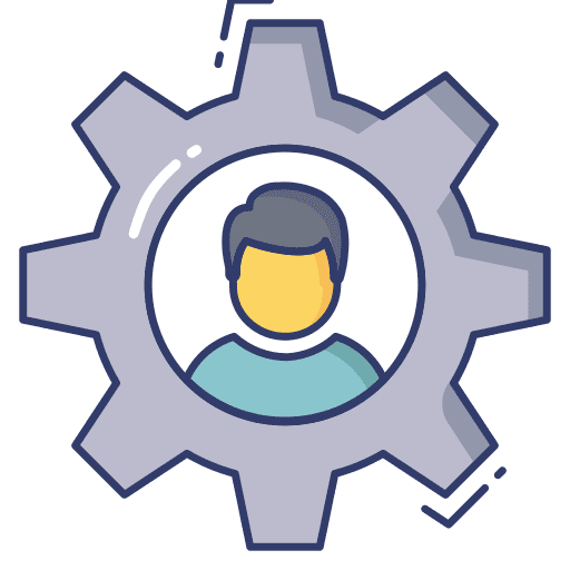 Man personalize user setting icon