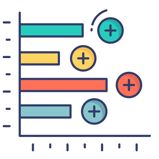 Graph chart diagram business and finance icon