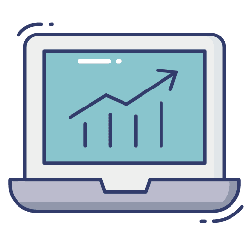 Graph graph laptop infographic icon