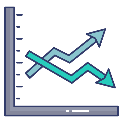 Graph statistics infographic growth icon