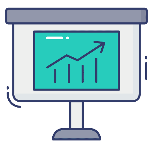 Presentation graph chart report icon