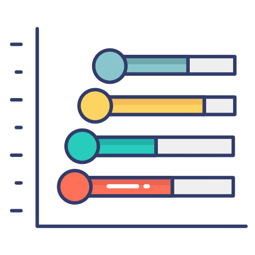 Analytics statistics line bars analytics icon