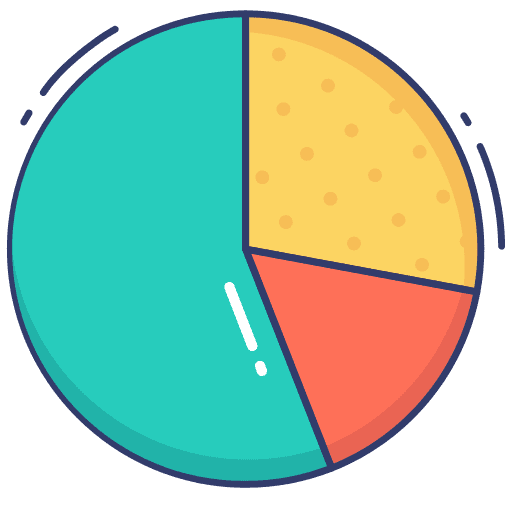 Diagram statistics business and finance pie chart icon