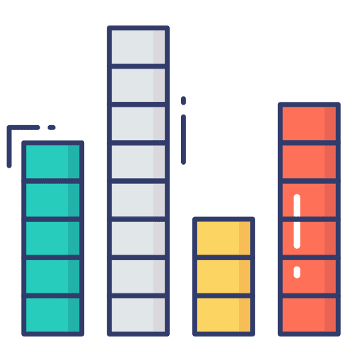 Statistics graphic line bars graph icon