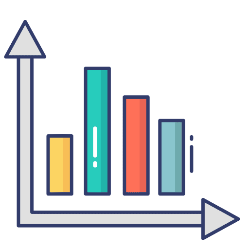 Bar chart graphic line bars bar chart icon