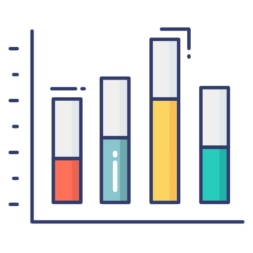 Graph business and finance analytics chart icon