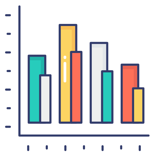 Graph business and finance chart analytics icon
