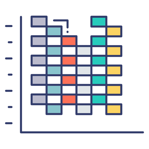 Graph chart business and finance graphic icon