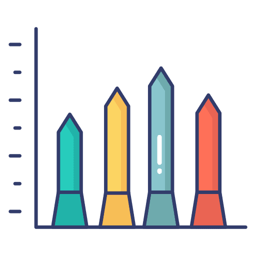 Graph line bars graph analytics icon