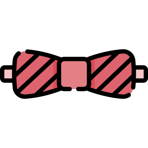Bow tie accessories stripes outfit icon