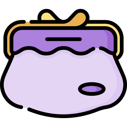 Purse glove jewel mittens icon