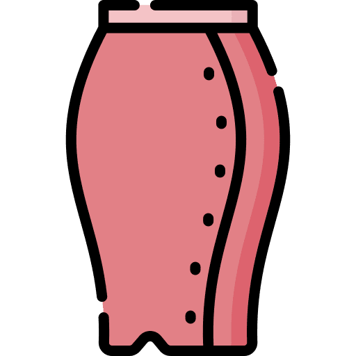 Skirt femenine female garment icon