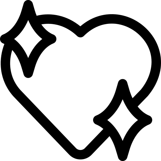 Heart shine love sparkle icon