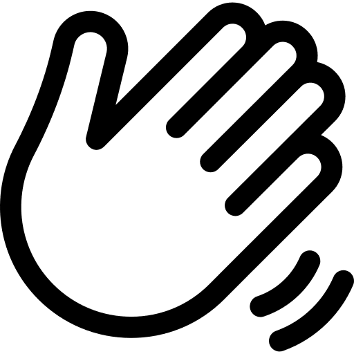 Hello inclusive sign language gesture icon