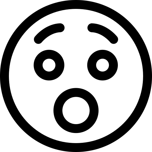 Surprised face smileys wow icon