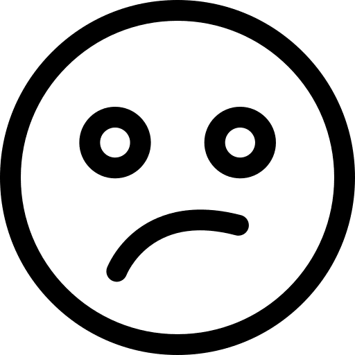 Worried feeling smileys emoticon icon