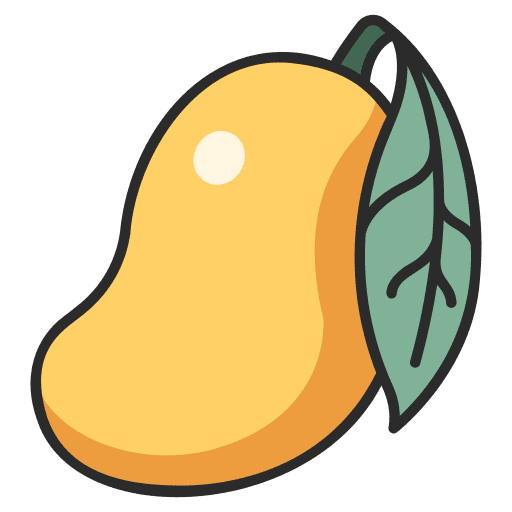 Mango mango fruit leaf icon