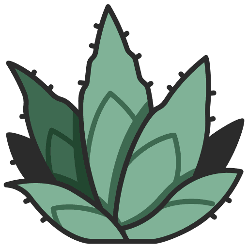 Agave farming and gardening cactus botany icon