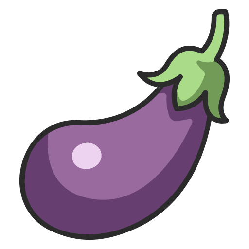 Eggplants vegetable farming and gardening organic icon