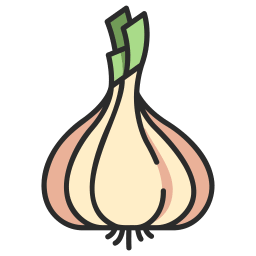 Garlic farming and gardening vegetable organic icon
