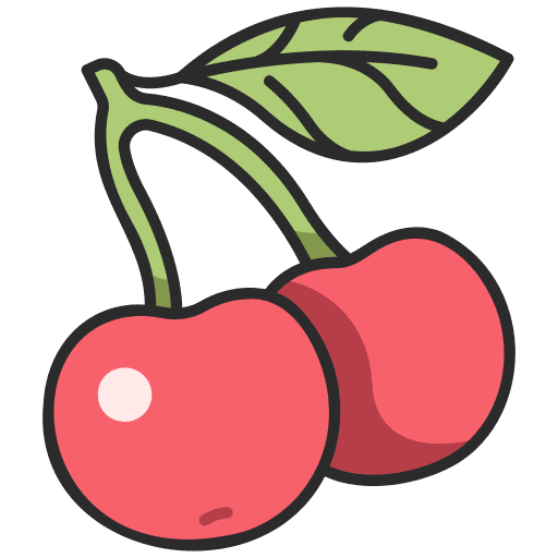 Cherry organic berry farming and gardening icon