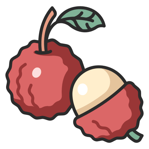 Lychee juicy farming and gardening fruit icon