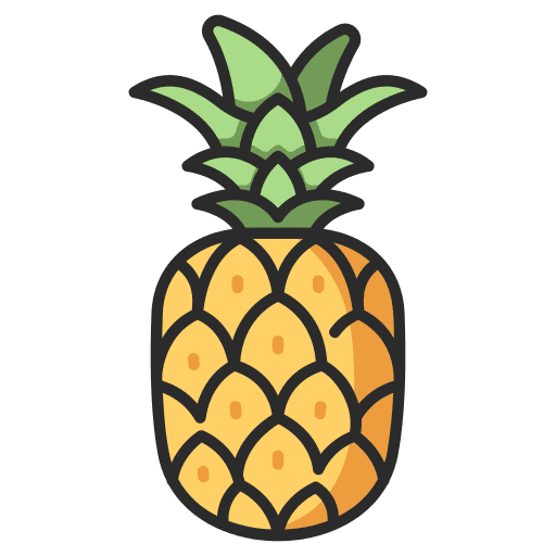 Pineapple fruit healthy organic icon