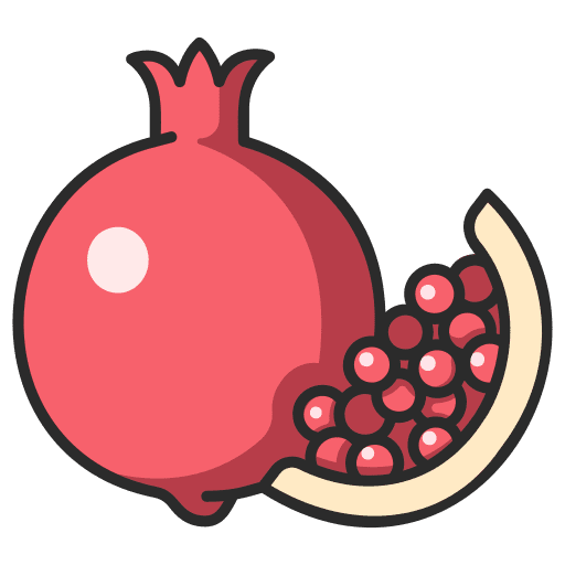Pomegranate pomegranate food vegan icon