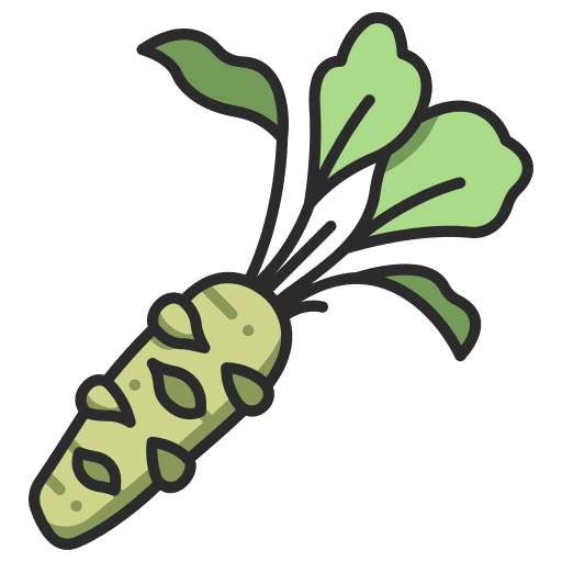 Wasabi japan cuisine spicy icon