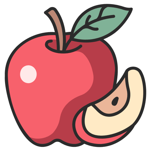 Apple vegetable organic farming and gardening icon