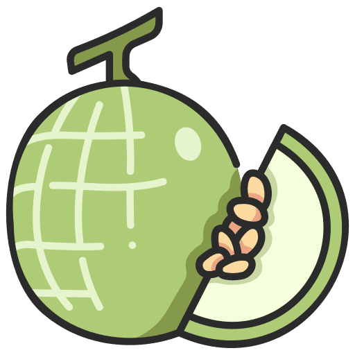 Melon melon farming and gardening juicy icon