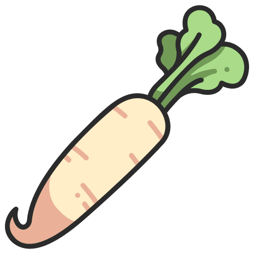 Radish vegetarian vegetable farming and gardening icon