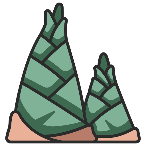 Bamboo cooking bamboo vegetable icon