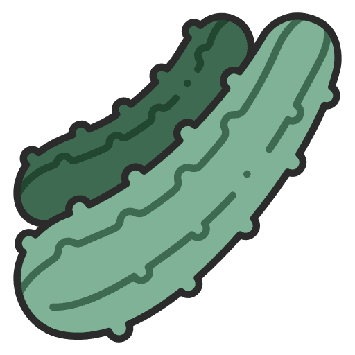 Cucumber vegetable farming and gardening organic icon