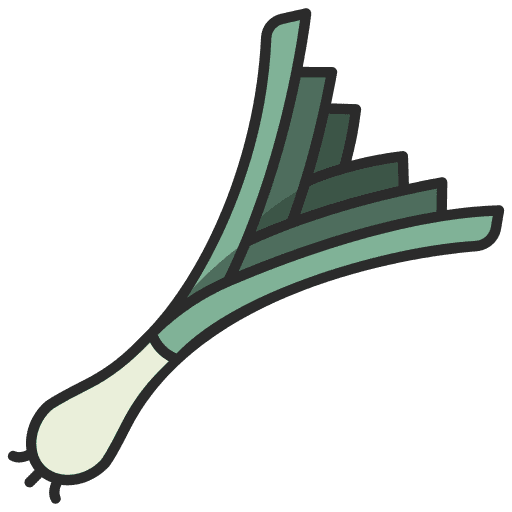 Leek organic farming and gardening vegetable icon