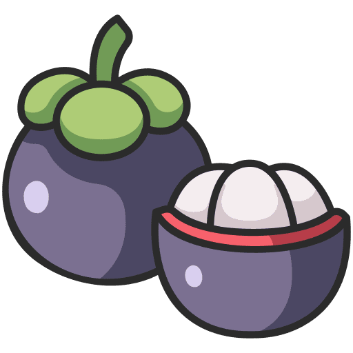 Mangosteen cut fruit mangosteen icon