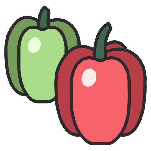 Pepper food healthy vegetable icon