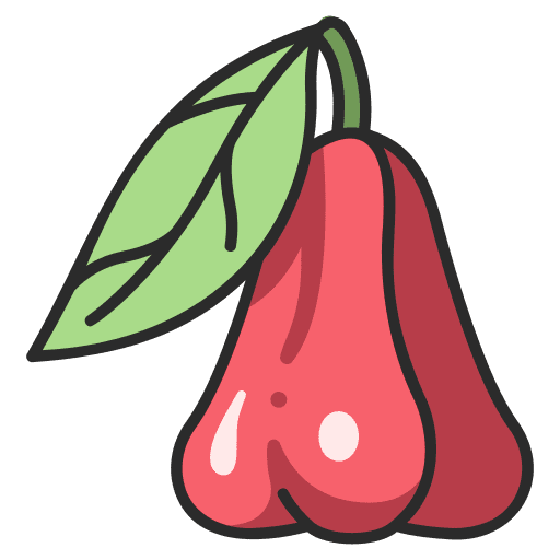 Rose apple fruit rose healthy icon