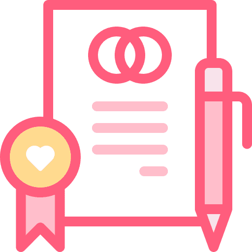 Marriage registration love love and romance icon
