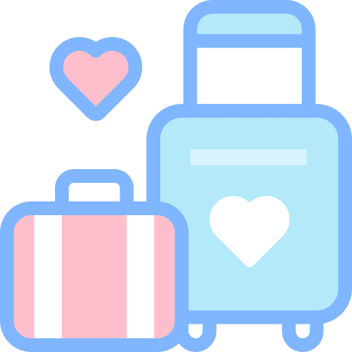 Travel love love and romance trip icon