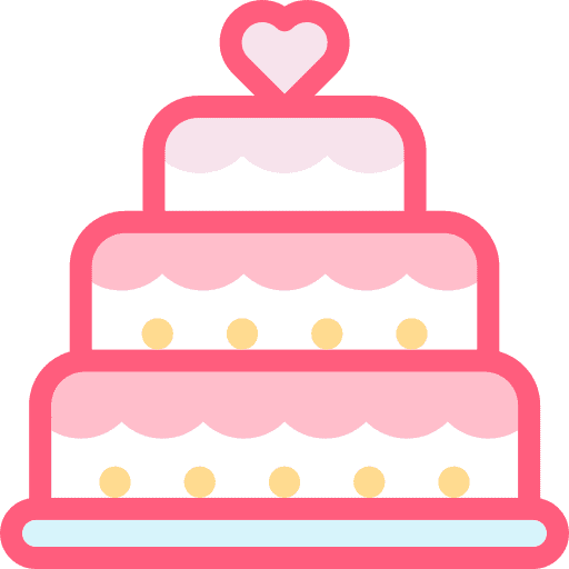 Cake marriage wedding heart icon