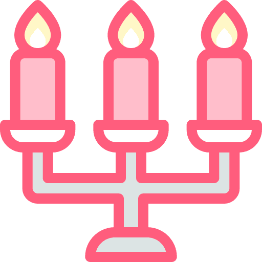 Candle candlestick illumination candelabra icon