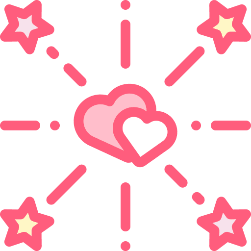 Fireworks love marriage romantic icon