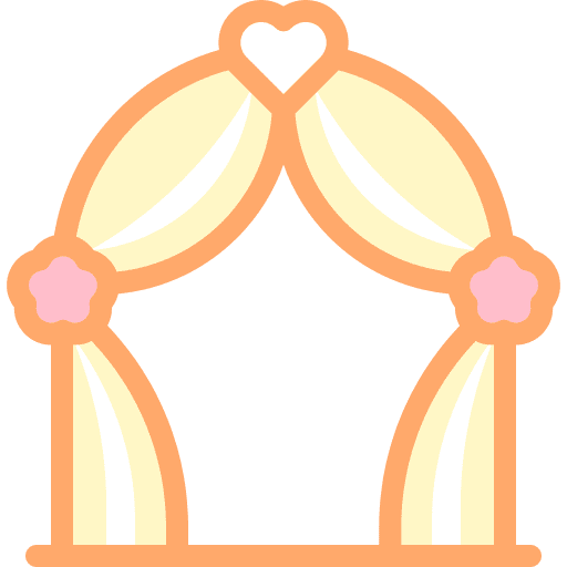 Gate wedding heart love icon