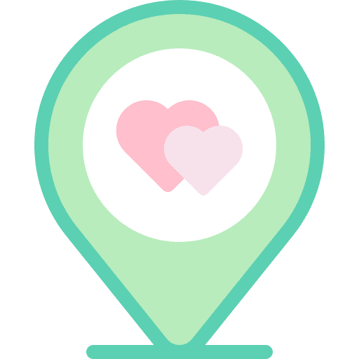 Placeholder love and romance gps love icon