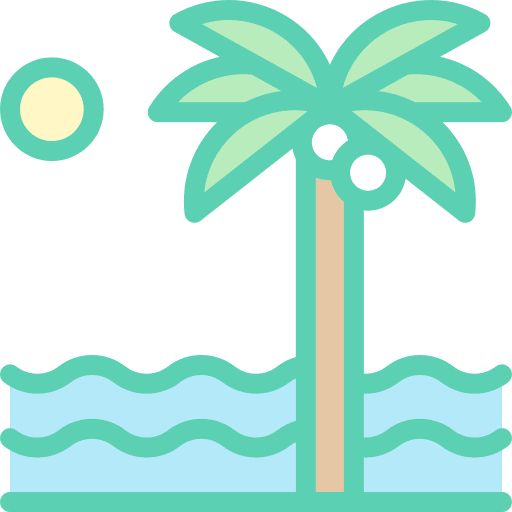 Sea holidays beach ocean icon