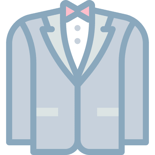 Suit elegant groom suit icon