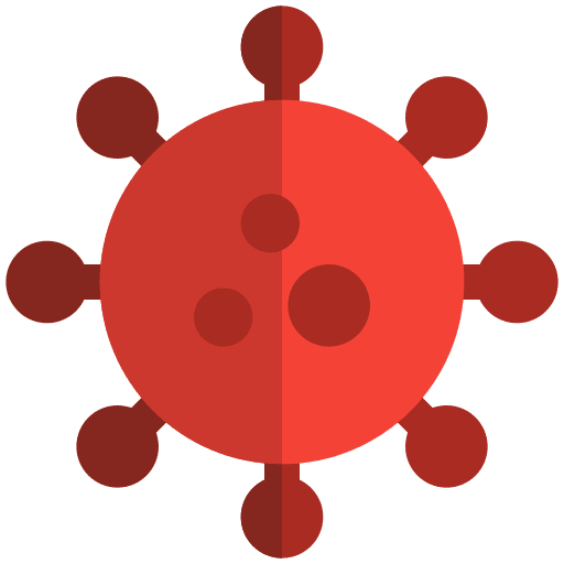 Coronavirus microorganism transmission infection icon
