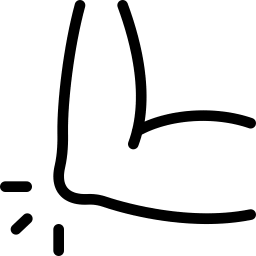 Elbow healthcare and medical elbow pain icon